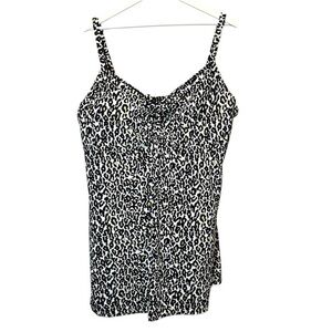 Swimsuits for All Women’s Leopard Print Swim Dress Size 24